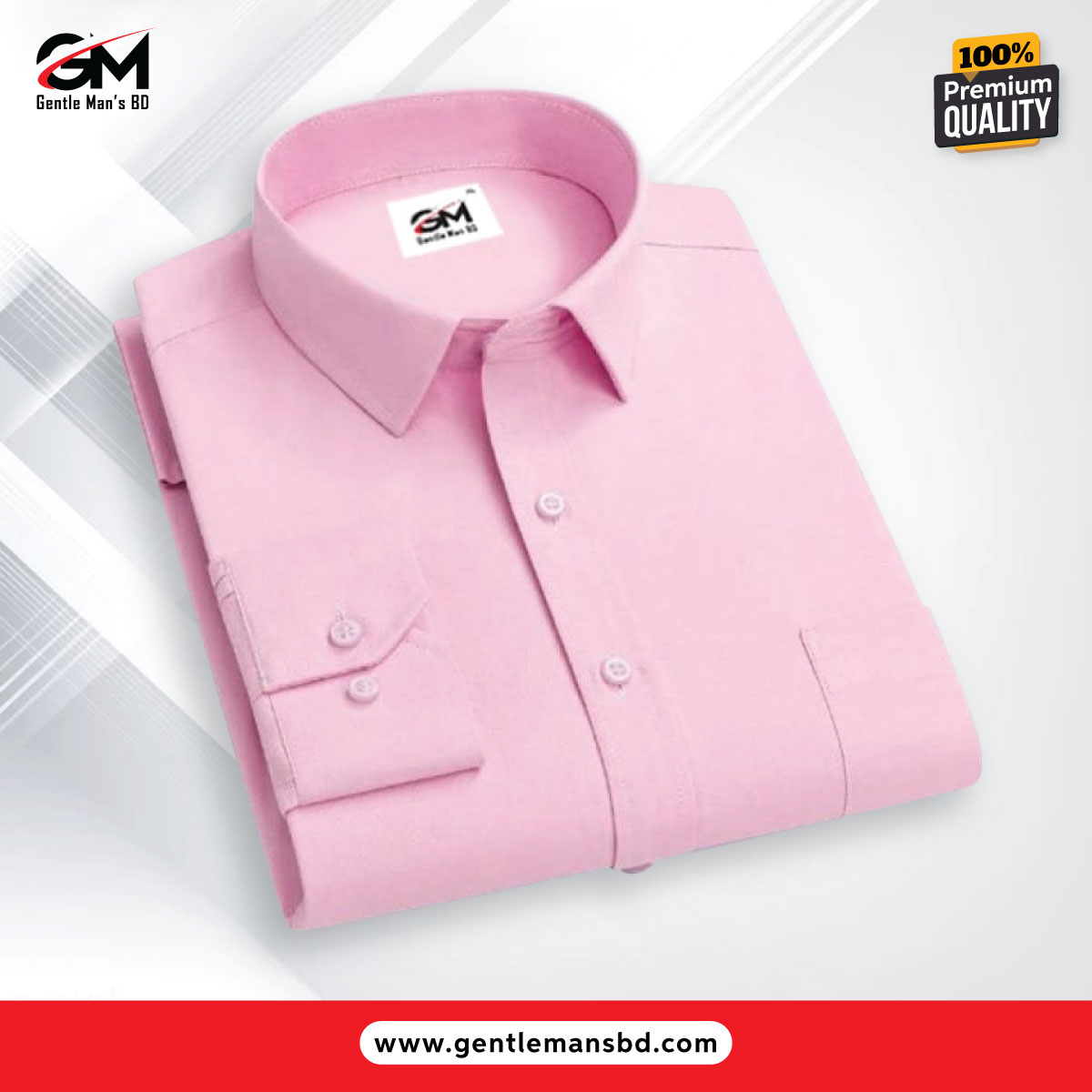 Super Premium Oxford Cotton For Men's (Pink)