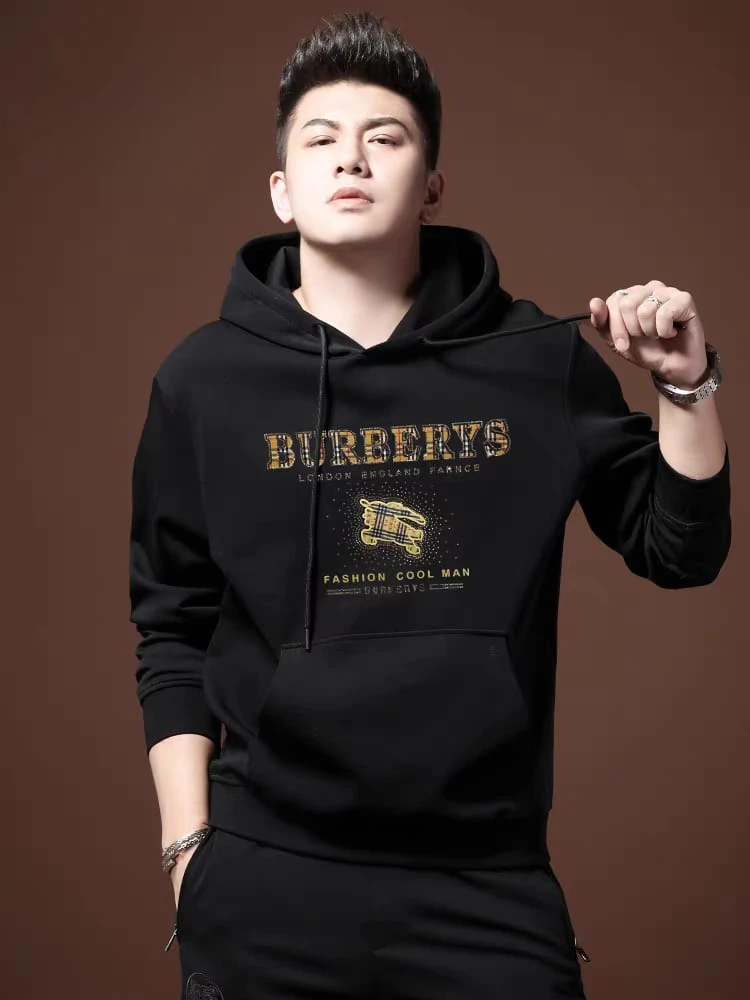 Premium Quality Phillips Cotton Hoodie [Bur-Black]